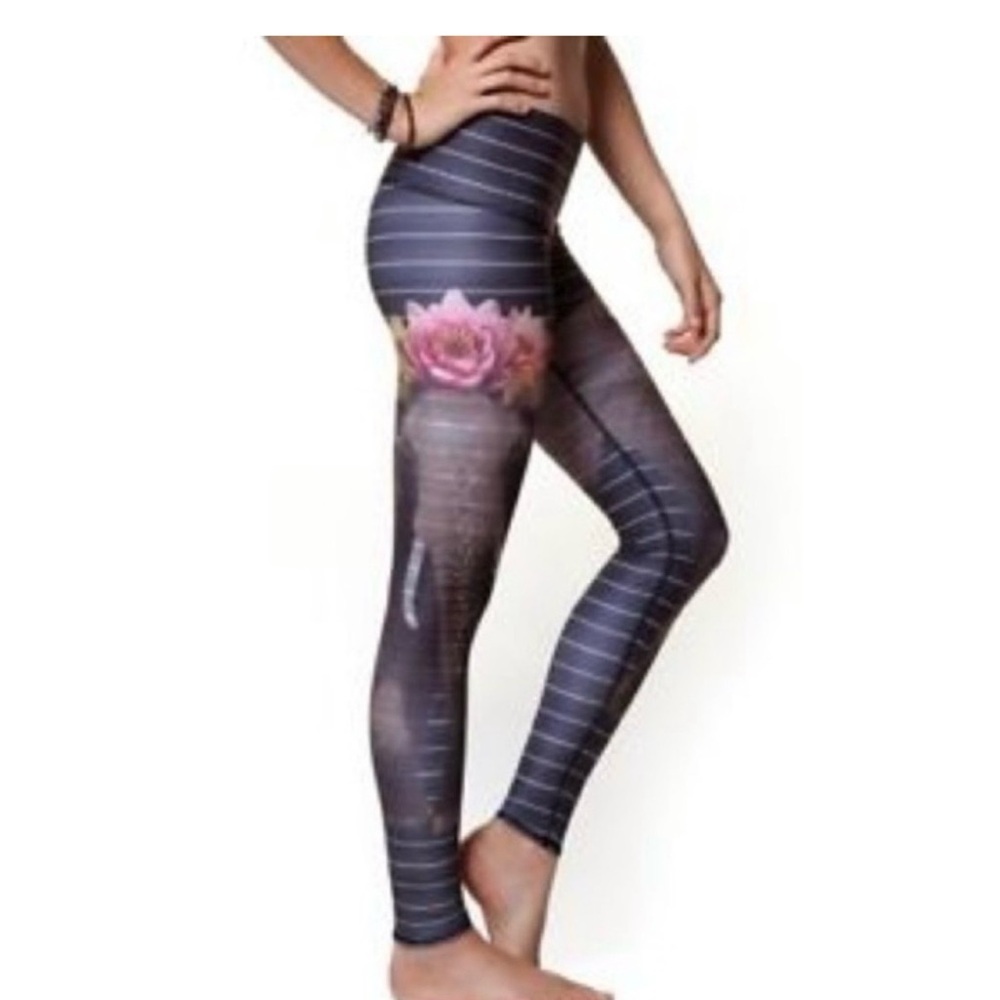 Teeki Love the Elephants Hot Yoga Pants